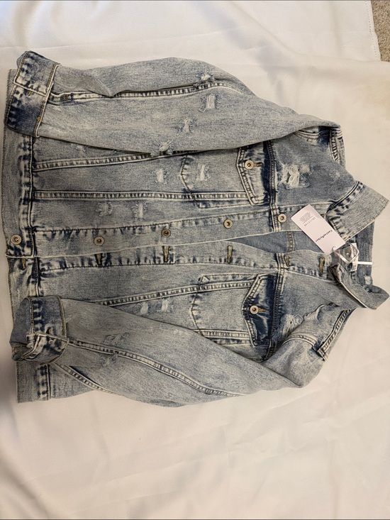 Jackets & Blazers - Light Wash Distressed Denim Jacket